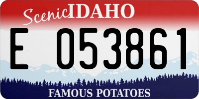 ID license plate E053861