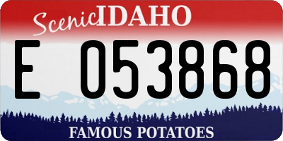 ID license plate E053868