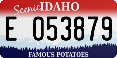ID license plate E053879