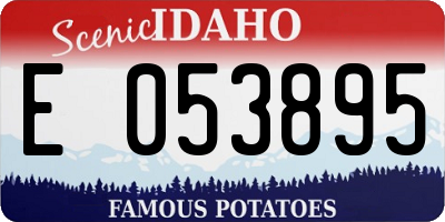 ID license plate E053895