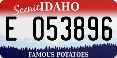 ID license plate E053896