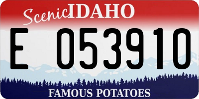 ID license plate E053910