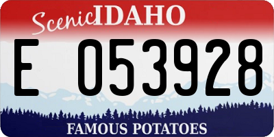 ID license plate E053928