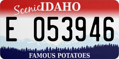 ID license plate E053946