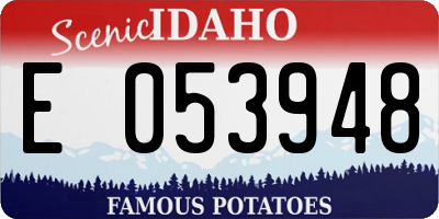 ID license plate E053948