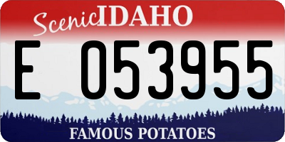 ID license plate E053955