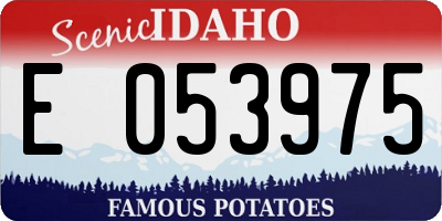 ID license plate E053975