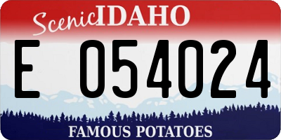 ID license plate E054024