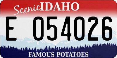 ID license plate E054026