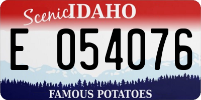 ID license plate E054076