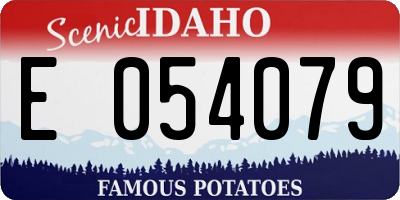 ID license plate E054079