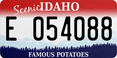 ID license plate E054088