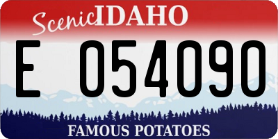 ID license plate E054090