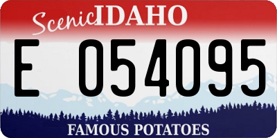 ID license plate E054095