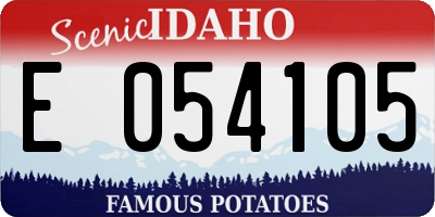 ID license plate E054105