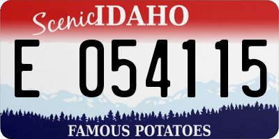 ID license plate E054115