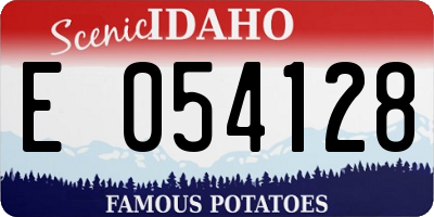 ID license plate E054128