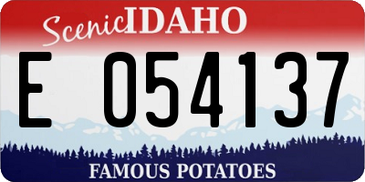 ID license plate E054137
