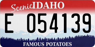 ID license plate E054139