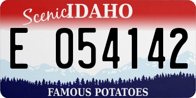 ID license plate E054142