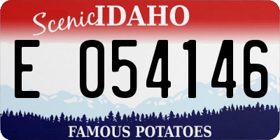 ID license plate E054146
