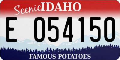 ID license plate E054150