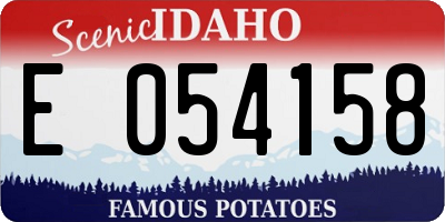 ID license plate E054158