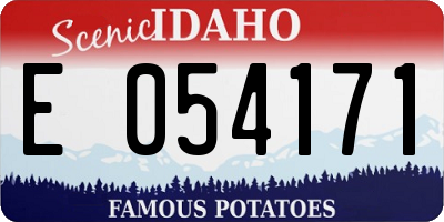 ID license plate E054171