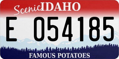 ID license plate E054185