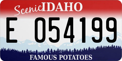 ID license plate E054199