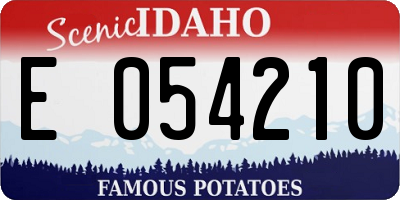 ID license plate E054210