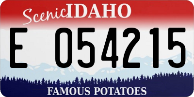 ID license plate E054215