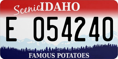 ID license plate E054240
