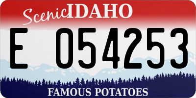 ID license plate E054253