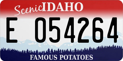 ID license plate E054264