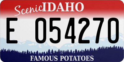 ID license plate E054270