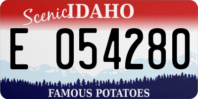 ID license plate E054280