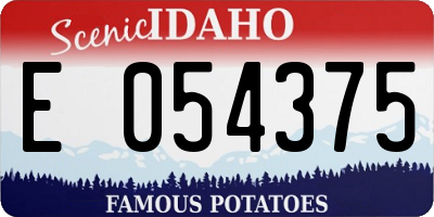 ID license plate E054375