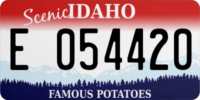 ID license plate E054420