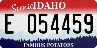 ID license plate E054459