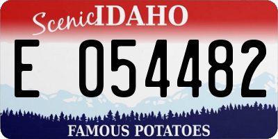 ID license plate E054482