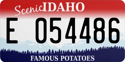 ID license plate E054486