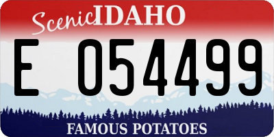 ID license plate E054499