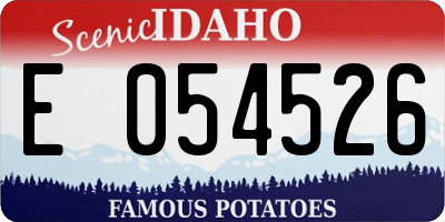 ID license plate E054526