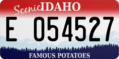 ID license plate E054527
