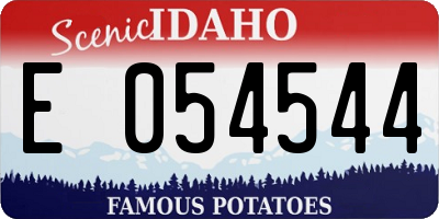 ID license plate E054544