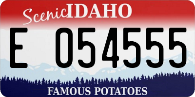 ID license plate E054555