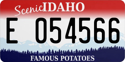 ID license plate E054566