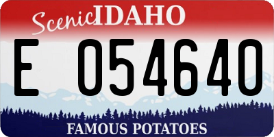 ID license plate E054640