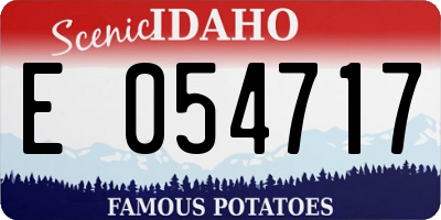 ID license plate E054717